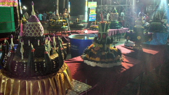 The entries from the Krathong building contest.